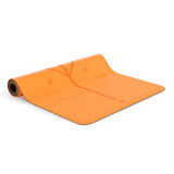 Liforme Gratitude Yoga Mat - Patented Alignment System, Warrior-like Grip, Non-slip, Eco-friendly, sweat-resistant, Long, Wide and Thick - Gratitude Special Edition (Orange) LIFORME