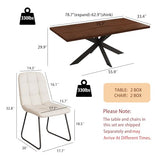 ZckyCine Expandable Dining Table Set for 6-8 People