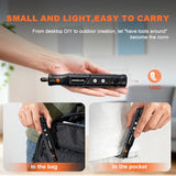 JANGKLIFE Mini Cordless Rotary Tool, 5-Speed 3.7V Rechargeable Rotary Tool Kit with 76-Piece Accessory Set, DIY Hand Tool for Sanding, Polishing, Drilling, Engraving, and 3D Printing