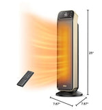 DREO Space Heater Indoor, 25" 11.5ft/s Fast Portable Room Heater with Remote and Thermostat, 3 Modes, Overheating & Tip-Over Protection, Electric Heaters for Indoor Use Large Room, Bedroom, Gold