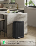 SONGMICS Trash Can, 13 Gallon (50 L) Garbage Can for Kitchen
