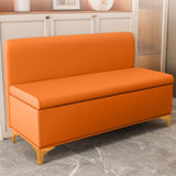 Waiting Room Chairs, Reception Bench Chairs with Storage Space, PU Reception Area Furniture with Backrest for Office