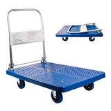 Foldable Platform Truck Dolly with Swivel Wheels, Heavy Duty Moving Platform Hand Truck