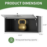OPTYMIRA Metal Wall Cabinet with Up-flip Door,Heavy Duty Garage Wall Mounted Storage Cabinets,Tool Cabinets for Garage,Kitchen,Warehouse, etc.