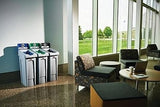 Rubbermaid Commercial Products SLIM JIM Recycling Station 3-Stream Landfill/Mixed Recycling/Compost Bin/Can/Kit/Station, 23 Gal