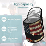 Bald Eagle USA Flag Car Trash Can,Car Accessory Interior Garbage Can