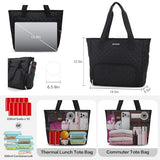 Lunch Tote Bag for Women,15.6" Laptop Work Bags with Insulated Lunch Compartment,2-in-1 Water-resistant Work Bag for Teacher Nurse Travel Office Daily School