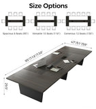 10FT Conference Table, Large Meeting Table for 10 People, Business Style Training Table