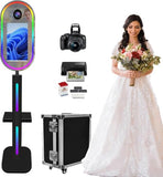 Photo Booth with Printer and Camera Magic Mirror Photo Booth 15.6-inch Touch Screen Portable