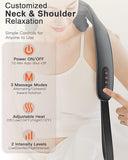 JZBRAIN Neck and Shoulder Massager with Heat : Cordless Kneading Neck Massager for Pain Relief Deep Tissue - 3 Modes, 2 Intensity & 2 Heat Settings, Hands-Free Daily Comfort for Office and Home Use