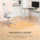 Anji Mountain Office Chairmat Thickest & Sturdy Bamboo Chairmats Highly Premium Quality Anti-Slip Heavy Duty for Multi-Purpose
