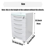 5 Drawer Mobile Dental File Storage Cabinet Stainless Steel White Medical Assistant's