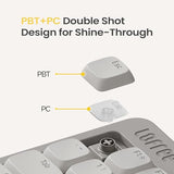 Flow Lite 100 Keys Low Profile Mechanical Keyboard, Swappable Rechargeable Wireless Keyboard with 2.4G Receiver