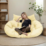 lihtsofty Double Egg Chair Cushion Replacement 55x35in -Thickened Waterproof Removable Double Hanging Egg Chair Cushions