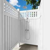 Outdoor Shower Enclosure, Rust-Proof Engineering Grade PVC Privacy Shower Station, Outdoor Shower Easy DIY Assembly for Pool, Beach, Backyard,81'' H x 46'' W x 46'', (Not included shower)