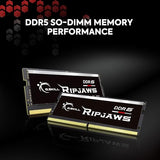 G.SKILL Ripjaws DDR5 SO-DIMM Series DDR5 RAM 32GB (2x16GB) 5600MT/s CL40-40-40-89 1.10V Unbuffered Non