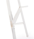 Displays2go Acrylic Display Easel for Floor, A Frame Design, Fixed Pegs - Clear (ACEASFLAFF)
