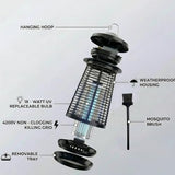 Bug Zapper Outdoor, Mosquito Kills,Mosquito Trap Flying Insects Zapper with 4200V 18W IPX4 Waterproof Flame Retardant ABS Housing