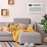 Whirlpool 14,000 BTU 230V Through-the-Wall Air Conditioner with Supplemental Heat, Dehumidifier and Remote, Wall AC Unit for Apartment, Living Room and Large Rooms up to 700 Square Feet in White