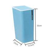 YUANQING Kitchen Cabinet Door Hanging Trash Can with Lid Wall-Mounted Waste Baskets Push-Top Water-Proof Rubbish Bin(OneColor)