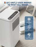 Portable Air Conditioners, 10000 BTU Air Conditioner for Room Up to 450 Sq.Ft, 24H Timer, Remote Control, Dehumidifier, 3 in-1 AC Unit with Window Kit for Bedroom, Indoor Rooms, Home Office