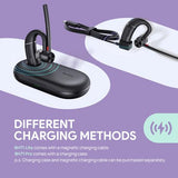 Bluetooth Headset BH71 Pro,Teams Zoom Certified,Single Ear Wireless Headset with Charging Case