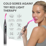 Red Light Therapy for Face, Cold Sore Device Red Light Therapy Wand, FSA-HSA Rechargeable Elite Grade Infrared Light Therapy, Red Light Therapy Cold Sore Device, Ideal for Lips, Skin, Face.