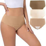 Jasmolly Camel Proof Seamless Underwear for Women 3 Packs No Show Invisible Cheeky Panty Liners Workout Gym Yoga Panties