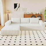 96" Modular Sectional Couch, Boneless L Shaped Cloud Sofa with Chaise Lounge