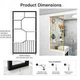 Metal Room Divider Privacy Screen Decorative Entryway Partition