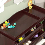 Brown Changing Table Dresser, Baby Nursery Dresser, Diaper Changing Table