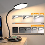 Sailstar Desk Lamp for Home Office, Small Desk Lamp with Wireless Charger,