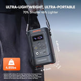 Jackery Explorer 240D Power Bank, 256Wh LiFePO4 Battery Portable Power Station, 200W DC Output with 40W Air Solar Panel