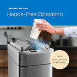 hOmeLabs - 13 Gallon Kitchen Trash Can - Retractable Automatic Sensor Butterfly Lid, Space-Saving Design, Easy to Clean