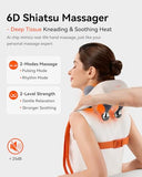 IKEEPFIT Cordless Neck Massager with Heat, 6D Shiatsu Neck & Shoulder Massager for Pain Relief Deep Tissue, Dual-Sided Massage Heads, Relaxing Electric Kneading Massage, Best Gift for Men Women