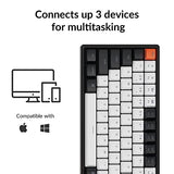 USB Wired Mechanical Keyboard with Keychron Super Red Switch/Double-Shot Keycaps/RGB Backlight