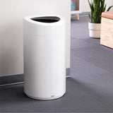 Safco Open Top Trash Can, 14 Gallon Stainless Steel Modern Garbage Can for Indoor Use