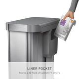 simplehuman 58 Liter / 15.3 Gallon Rectangular Dual Compartment Recycling Step