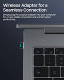 Open-Ear Bluetooth Computer Headset, Noise Cancelling Mic + Mute Button, USB-A Dongle Compatible with PC SHOKZ