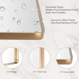 LOAAO 60"X36" Gold Bathroom Mirror