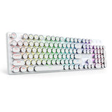 Redragon K710 Wireless Typewriter Mechanical Gaming Keyboard, Bluetooth/2.4Ghz/Wired, RGB LED Backlit