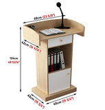BIBOYA Podium Heavy Duty Lectern Stand Podium, Large Storage Area Speaking Lectern Laptop Stand for Churches Office