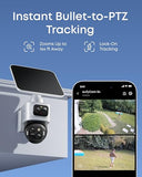 eufy Security eufyCam S4, 4K Solar Camera, 3-Lens PTZ, 360° Coverage