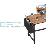 Computer Desk with Fabric Drawers, 47 Inch Desk for Small Space Home Office, Modern Simple Study Writing Table PC Desks for Bedroom, Rustic Brown