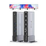 DisplayLink Docking Station 4 Monitors, 20-in-1 Quad 4K@60Hz HDMI Display with 150W Power Supply for Thunderbolt 5/4/3, USB-C Windows