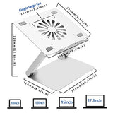 Laptop Cooling Pad with Low-Noise Fan and 3.0 USB Hubs, Ventilated Laptop Cooler Prevent Overheating