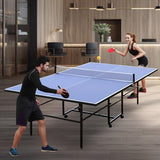 GarveeLife Portable Ping Pong Table, 9 FT Professional Indoor/Outdoor Table Tennis Tables Game Set with Net, 2 Tennis Paddles and 3 Balls for Adults/Teens, Quick Assembly