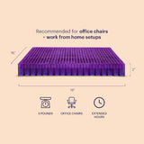 Purple Double Seat Cushion, Two-Sided Soft and Firm 2 Inch Gel Seat Cushion