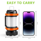 Camping Lantern Rechargeable , Alpswolf Camping Flashlight 4000 Capacity, 6 Modes, IPX4 Waterproof, Led Lantern Camping, Hiking, Outdoor Recreations, Orange 1 Pack