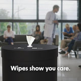 Wipex Matte Black Wipe Dispenser Stand with Trash Bin